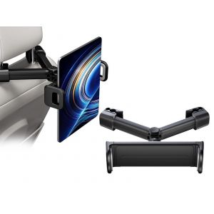 Support r&eacute;glable pour tablette et t&eacute;l&eacute;phone &agrave; l'arri&egrave;re de la voiture - Lot de 2 - Neuf