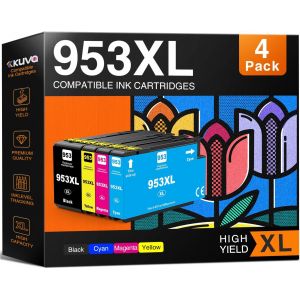 953XL Cartouches d'encre reconditionn&eacute;es pour HP 953 XL Multipack compatibles avec HP Officejet Pro 8710 8715 7720 7740 7730 8720 8730 8210 8725 8715 8740 (noir,cyan,magenta,jaune) - Neuf