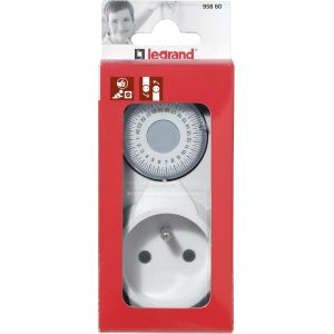 Prise Programmable M&eacute;canique - Programmation Journali&egrave;re - Avec Commutateur Marche Forc&eacute;e - Blanc - Neuf