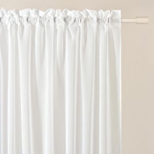 Eryi-Rideau Voilage Transparent Avec Galon Fronceur Novelia 140 X 280 Cm Décorations Pour Maison Salon Chambre Fenêtre Intérieur L`Élégance Classique Blanc, 1 Pièce - Neuf