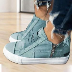 Chaussures De Soutien De L'arche &Agrave; Ressort Semelle &Eacute;paisse Chaussures En Toile D&eacute;contract&eacute;es Avec Fermeture &Agrave; Sangle &Eacute;lastique Mise En Place Rapide Pour Les Femmes Quotidiennement Bleu,37 - Neuf