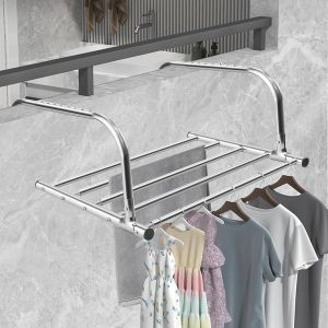KGABERY-Séchoir À Linge Pliable En Acier Inoxydable¿Séchoir À Linge Chauffant À 5 Barres Pour Intérieur Et Extérieur,Pour Suspendre Serviettes Et Sous-Vêtements - Neuf