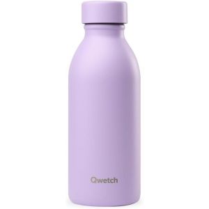 Qwetch - Bouteille Isotherme 500ml Vert Tilleul - Icon - Gourde Design Compacte Et &Eacute;l&eacute;gante Inox Recycl&eacute; - 24h Froid Et 12h Chaud - Etanche, Sans Bpa - Neuf