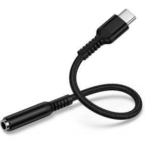 LORANKA-Adaptateur USB C vers jack 3,5 mm, adaptateur de type C vers jack auxiliaire pour iPhone 16/15, adaptateur audio num&eacute;rique auxiliaire pour Samsung Galaxy S25 Ultra/S24/23, Huawei, Xiaom, Pixe - Neuf