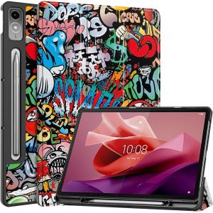 Pour Lenovo Tab P12 Coque Avec Porte-Stylo,Ultra Mince Intelligent Housse Coque &Eacute;tui Pour Lenovo Tab P12 12.7 Pouces,Graffiti[Coq9129884] - Neuf