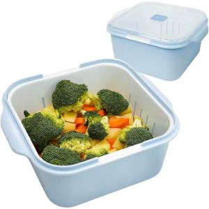 Subzonal-Cuiseur Vapeur Pour L&eacute;gumes &iquest; Grande Capacit&eacute; De 2,8 L, Sans Bpa Avec Couvercle D'a&eacute;ration &iquest; Cuisine Saine Pour Le Riz, Le Poisson Et Plus Encore &iquest; Passe Au Cong&eacute;lateur Et Au Lave-Vaisselle - Neuf