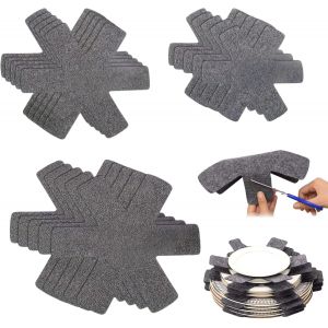 Mevronisshop-Lot De 15 Prot&egrave;ge-Casseroles En Feutrine &iquest; Tapis Antid&eacute;rapants Gris Pour Po&ecirc;les, Casseroles Et Bols &iquest; 3 Tailles Diff&eacute;rentes &iquest; Protection Anti-Rayures Pour Rangement Empilable - Neuf