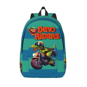 Polyvalent pour les amateurs de dinosaures, sac de rangement pour pique-nique avec fermeture éclair D-Dino Riders, sac à dos pour fille et Garcon, cadeau de rentrée scolaire - Neuf