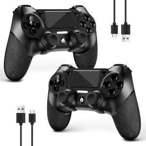 2 Pack Manette Sans Fil Pour Ps4¿Contrôleur De Jeu Pour Ps4/Pro/Slim/Pc¿Gamepad Joystick Avec Turbo/Bouton Retour/Double Vibr[J37] - Neuf