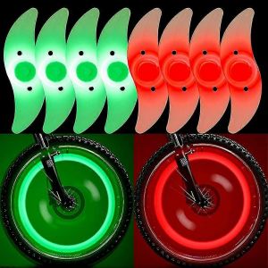 8pcs Bike Spoke Lights. Lumi&egrave;res &Agrave; Rayons De Roue Imperm&eacute;ables &Agrave; L'eau Lumi&egrave;re De Jante De Roue Utilis&eacute;e Pour La D&eacute;coration De Rayon De V&eacute;lo S&eacute;curit&eacute; Et Avertissement - Neuf