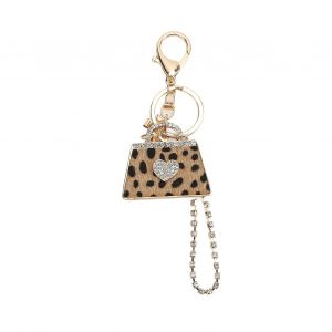 Porte-clés de sac léopard - Pendentif de bague de sac à main à la mode avec un design de personnalité exquis - Neuf