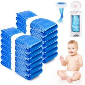 Checarzhn--No1-Poubelle Couche Bebe, 12 Pièces Recharge Poubelle A Couche, Bebe Recharge Sac Poubelle Couche Compatible Avec Tommee Tippee, Angelcare, Genie Litter Locker,7 Couches Protectrices - Neuf