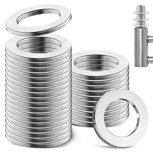 Rondelles pour Gonds de Porte 8mm x 12mm x 1.5mm 30Pcs Rondelles pour Charnières Metal Bague Paumelle Plate (M8) - Neuf