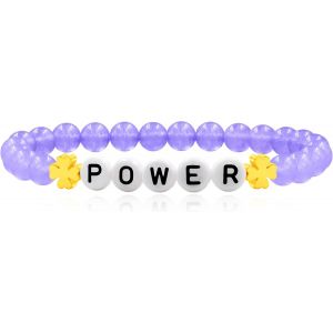 Kal-Bracelet D'amiti&eacute; Amusant Et Extensible Aux Couleurs Bonbon U2013 Bracelets &Eacute;lastiques En Perles De 6 Mm Avec Lettres De Motivation - Neuf