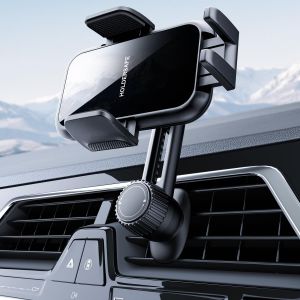 Support Telephone Voiture Porte T&eacute;l&eacute;phone: [360&deg; Rotation & Op&eacute;ration &agrave; Une Main] Porte Smartphone Voiture Bouche D'a&eacute;ration Socles de T&eacute;l&eacute;phone Portable pour iPhone/Samsung/Huawei/Xiaomi-Acrylique - Neuf