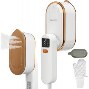 MEVRONISSHOP-1200W D&eacute;froisseur Vapeur, Fer &agrave; Repasser Vapeur 2-en-1 Portable, Fer &agrave; Repasser de Voyage avec R&eacute;servoir 150 ml et 3 Niveaux de Vapeur, Chauffage Rapide 10 Secondes, Id&eacute;al pour Voyages e - Neuf