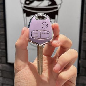 Étui pour clé de voiture en TPU,coque Fob pour Mitsubishi Evolution Lancer EX Grandis Outlander Triton Pajero ASX,porte-clés protégé - Type 3 Button Purple Case - Neuf