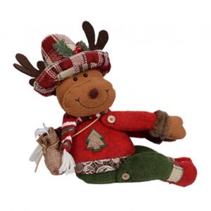 Embrasses de rideaux de Noel en peluche, motif Pere Noel, elan, bonhomme de neige, pour la maison, le bureau, les fetes, les balustrades et les arbres - Neuf