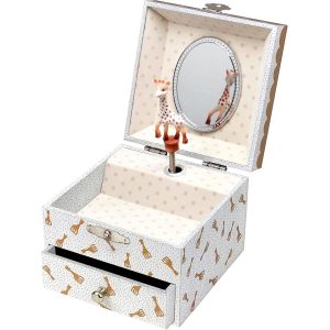 - Sophie La Girafe. - Bo&icirc;te &Agrave; Bijoux & Tr&eacute;sors Musicale Phosphorescente - Id&eacute;al Cadeau Enfant Fille Et Gar&ccedil;on - Brille Dans La Nuit - Musique Invitation &Agrave; La Danse - Colori Camel - Neuf