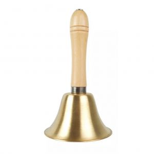 Clochette A Main En Laiton, Cloche D'appel, Cloche De Bureau Avec Poignee En Bois Pour Decoration De Festival De Mariage, Alarme De File D'attente De Nourriture, Service D'hotel Scolaire - Neuf