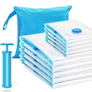 Lot de 10 sacs de compression sous vide transparents et épais pour vêtements et couettes - Neuf