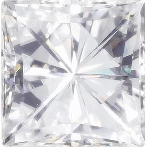 Kalhx-Boucle D¿Oreille Unisexe En Argent 925¿Zirconium Blanc Taille Diamant 7x7 Mm¿Carré Brillant Haute Luminosité¿Bijou Certifié Hypoallergénique - Neuf