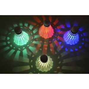 Volant De Badminton &Agrave; Led, Lueur De Badminton &Agrave; Led Pour Les Activit&eacute;s Sportives Int&eacute;rieures Et Ext&eacute;rieures Super Durable Badminton Shuttlecock - 4 Pi&egrave;ces - Neuf