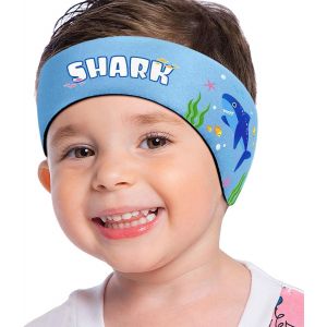 Bandeau De Natation Enfant,Requin Mignon Protection Auditive Bandeau D'oreilles Enfants En Néoprène,Bandeau Sport Élastique Équipement Sport Nautique.[A48] - Neuf