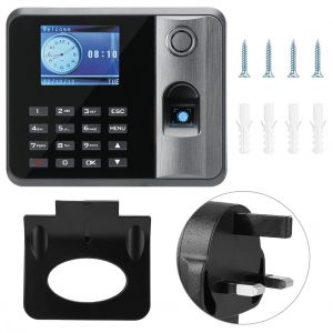 Enregistreur de presence autonome a empreintes digitales, 2,8 pouces (Royaume-Uni 110-240 V) - Neuf