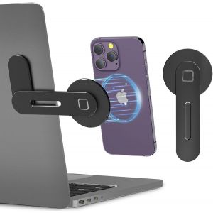 KALANKA-Support Magnétique pour Ordinateur Portable, Support Latéral Réglable pour écran de Téléphone pour iPhone 14 Pro Max/iPhone 13/ iPhone 12/16, d'extension Pliable pour Ordinateur, Noir - Neuf