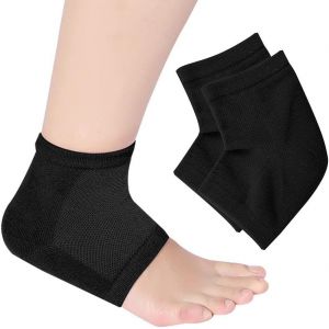 Chaussette De Talon, Coussinet Respirant, Protection Du Talon En Gel Pour Le Soin Des Pieds, Protection Du Talon, Maintien Du Pied, Chaussettes De Compression En Gel Pour Hommes Et Femmes (Noir) - Neuf