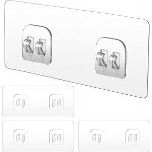 Kalanka-Lot De 4 Adhésifs De Rechange Pour Support De Douche Crochets Adhésifs Puissants Pour Support De Douche D'angle Étagère De Salle Bain Panier Porte Savon Crochets De Suspension Accessoires De - Neuf