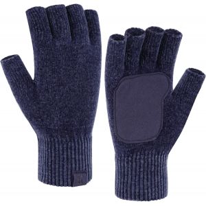 Winter Thermal Fingerless Gloves For Women Men Chenille Knit Half Finger Gloves With Non-Slip Leather Gifts Women"".[J440] - Neuf