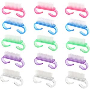 Brosse &Agrave; Ongles,15 Pi&egrave;ces Brosse &Agrave; Ongles &Agrave; Manche Brosse De Nettoyage &Agrave; La Main Ongles Brosse De Nettoyage &Agrave; La Main Pour Le Nettoyage Beaut&eacute; Main Et Ongles De Nettoyage(5 Couleurs)Nagelb&uuml;rsten - Neuf
