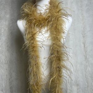 2m Qualité Moelleux Autruche Plumes Boas 1ply Carnaval Vêtements Couture Accessoires Robe De Mariée Plume Écharpe Artisanat Décoratif-Yuyu - Neuf