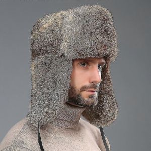 Hommes V&eacute;ritable Fourrure Chapeau En Peau Chapeaux Chapeau D'hiver Russe Avec Rabats D'oreille Cadeau De No&euml;l Pour Hommes (Kui) - Neuf