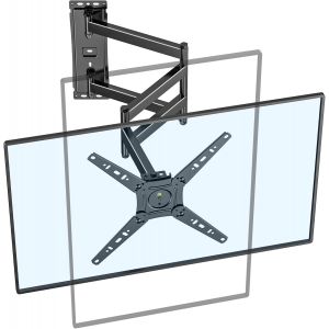 MEVRONISSHOP-Support Mural TV &agrave; Extra Longue Port&eacute;e 1035 mm, 180&deg; Pivotant Support TV Mural Orientable et Inclinable pour T&eacute;l&eacute;viseurs, &Eacute;crans & Monitors 17-50 Pouces LED LCD jusqu'&agrave; 30 kg, Max VESA 3 - Neuf
