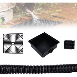 CHECARZHN--NO1-Clapet De Tuyau De Pluie Collecteur D'Eau De Pluie Avec Tamis En Plastique Pour Tuyau De Descente, Évacuation De Extensible, Évacuation De Gouttière, Gouttière Pour Tuyaux De Descente( - Neuf