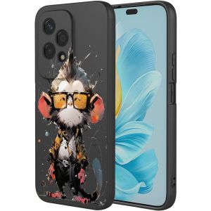 Kal-Silicone Coque Pour Honor 200 Lite 5g, Antichoc Souple Soyeux Très Mince Premium Tpu Housse, Élégant Simple Mignon Motif Étui, Anti-Rayures Tissu Microfibre, P10 - Neuf