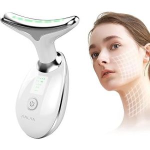 Appareil Anti-Rides Pour Le Visage, Appareil De Beauté Anlan, Appareil De Soins De La Peau Avec Massage Ems Pour Le Lifting Du Visage, Tonification Du Visage, Raffermissement Du Cou (45 °C) - Neuf