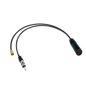Dab Adaptateur Splitter Autoradio Antenne C&acirc;ble Din Smb Fiche &Agrave; Iso Prise C&acirc;ble Rg174 40 Cm 15,75 Pouces Pour Am/Fm Voiture Dab Radio Antenne[Z386] - Neuf