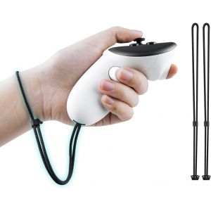 LORANKA-1 Paire Sangles de Poignet de Rechange Professionnelles pour Oculus Quest3/Quest 3, Dragonne R&eacute;glable et Durable de Contr&ocirc;leur pour Meta Quest3S/Quest 3S, Installation Facile DIY - Neuf