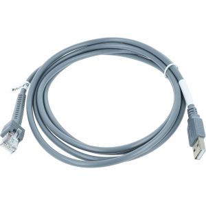 KALANKA-C&acirc;ble de donn&eacute;es USB 2.0 m&acirc;le vers RJ45 m&acirc;le Compatible avec Zebra DS2208, DS3400, DS3408, DS3508, DS3578 Lecteur Code-Barres - Cordon, 2 m Gris - Neuf