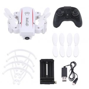 Mini Drone Quadricoptere Pliable Rc, Telecommande Wifi Fpv 2,4 Ghz, Avec Camera 720p 0,3 Mp-Qhfen - Neuf