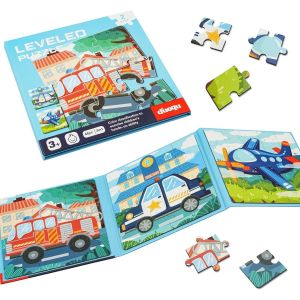 ERYI-Puzzles En Magnétique,Jouet Puzzle En Magnétique Pour Enfants,Livres Pliants,Puzzles En Magnétique Jeu Éducatif Magnétique,Jeu De Puzzle Interactif Pour Fille Garçon 3 4 5 Ans(Transport) - Neuf