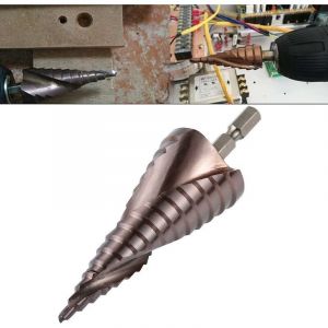 Mandrin de perceuse 4-32mm Hss M35 Cobalt Spiral Groove Step Drill Bits 1/4 '' Hex Handle 1pcs - Neuf
