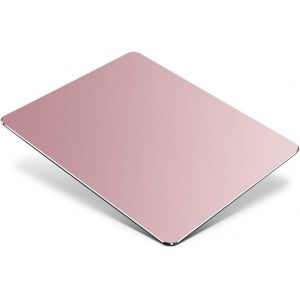 KALANKA-Tapis de Souris en Aluminium en Métal, Ultra Mince Anti-dérapant étanche Alliage d'aluminium Surface et PU Cuir, Mouse Pad Contrôle Rapide et précis pour Les Jeux, Le Bureau, 23x18cm,Rose - Neuf