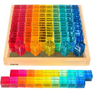ChenQuanSarl-73548 Gem Cube Plateau Miroir, Moyen - Neuf