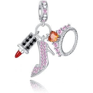 Tianyi-Breloque En Argent Sterling 925 Pour Femme Bracelets Collier Pendentif Tasse À Café Fusée Astronaute Planète Valise Voyage Pierres Bleues Tour Eiffel Montgolfière Note De Musique - Neuf