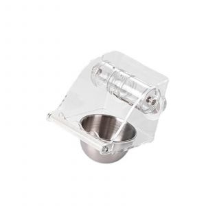 Claire Mangeoire Pour Les Oiseaux De Cage, Easytoclean Antispill Chargeur Avec Bol Amovible Pour Les Perruches Et Les Tourtereaux, Moyen - Neuf